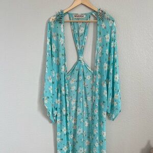 Women’s Long Flowered Boho Kimono Size Medium